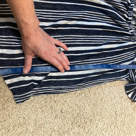 Workshop Republic Clothing Navy White Striped Off Shoulder Top Women XS - Picture 6 of 6